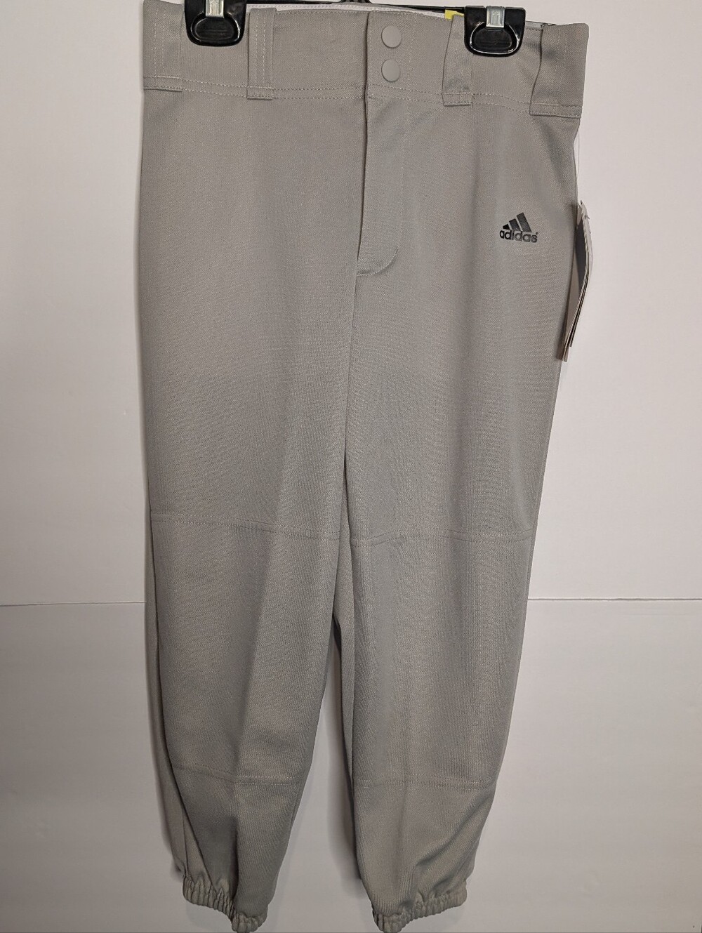 New Adidas Kids Light Gray Baseball Pants. Small 8/10